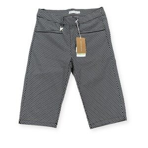 Röhnisch‎ Pants Women's 36/4 Black White Smooth Pirat Capris Shorts NWT
